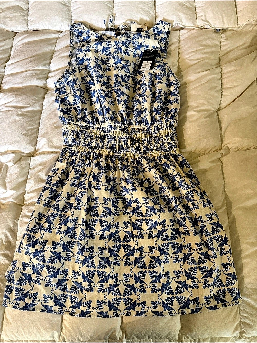 Universal Thread  Floral Mini Dress in Blue & White Size S NWT